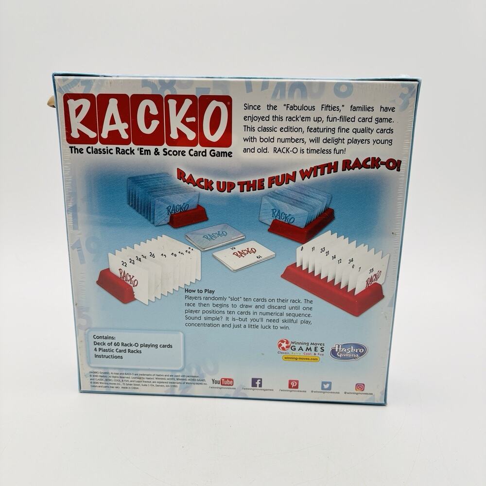 New Sealed - Rack-O Classic Game The Classic Rack 'Em & Score Card Game RACKO - Picture 2 of 8